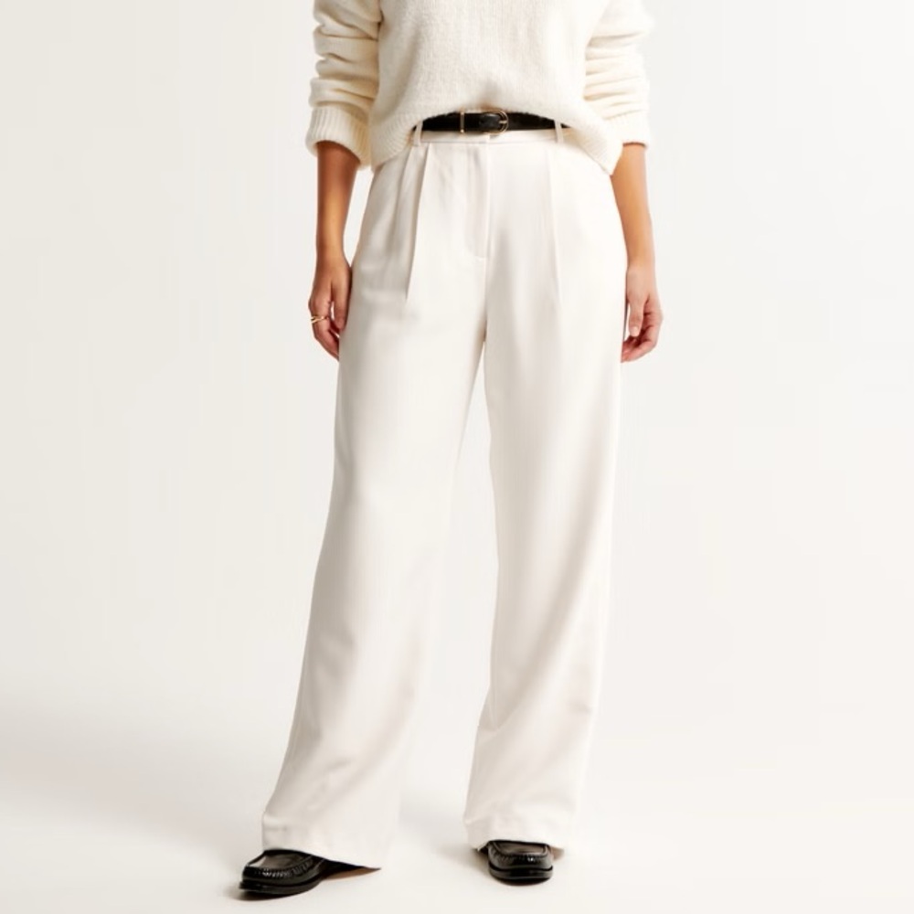 Curve Love A&F Sloane Tailored Wide Leg Pant 2s SHORT